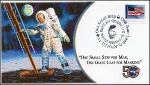 19-061, 2019, Moon Landing, Pictorial  Postmark, Event Cover, Springpex, 50th An