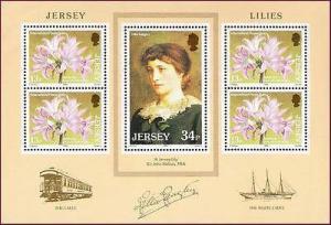 JERSEY - 1986 International FLOWER GALA ISSUE / LILIES - MIN/SHT - MINT NH