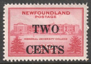 Canada Newfoundland Scott 268 - SG292, 1946 University 2c on 30c MH*