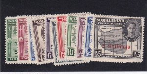 Somaliland Scott #116 - 126 set VF lightly hinged nice color cv $ 56 ! see pic !