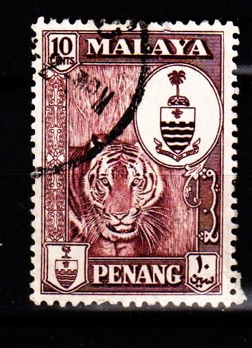 Malaya - Penang - #61 Tiger/Crest - Used