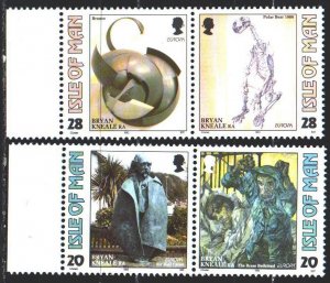 Isle Of Man. 1993. 546-49. Sculptures, dinosaur, europe-sept. MNH.