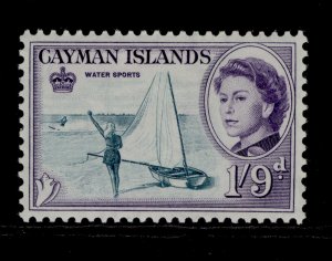 CAYMAN ISLANDS QEII SG176, 1s 9d deep turquoise & violet, M MINT. Cat £21.