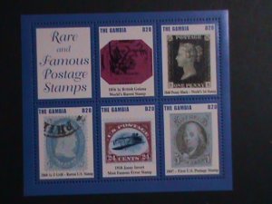 GAMBIA STAMP-2004- SC#2871 WORLD RARE AND FAMOUS POSTAGE STAMPS MNH S/S SHEET