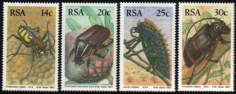 South Africa - 1987 Beetles Set MNH** SG 612-615