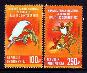 Indonesia 1982 Birds Natl. Park Congress MNH Set SC1180-1181 SG1682-1683 CV £12