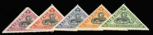 Liberia #F20-24 Cat$210, 1921 Registration Stamps, complete set, lightly hinged