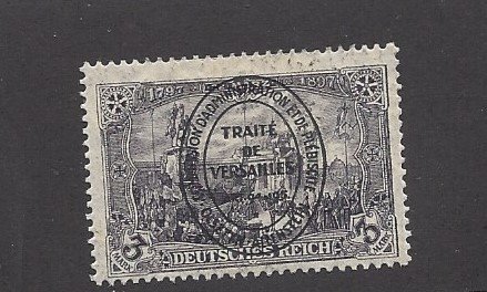 Allenstein, 28, German Stamps 1906-20 Overprinted Single, **Hinged**