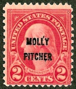 United States; #646 Molly Pitcher 2c 1928; Mint Never hinged MNH