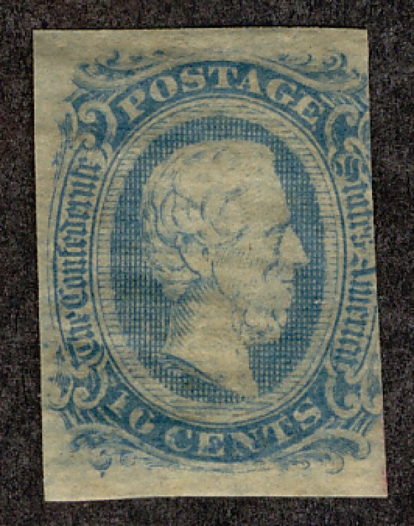 US #CONFEDERATE US #11 VF mint, four nice margins,  milky blue,  usual dry gu...