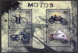 Central African Republic 2012 Motorcycles Sheet Used / CTO