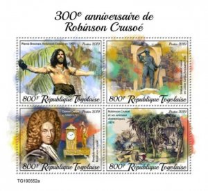 Togo - 2019 Robinson Crusoe Anniversary - 4 Stamp Sheet - TG190552a