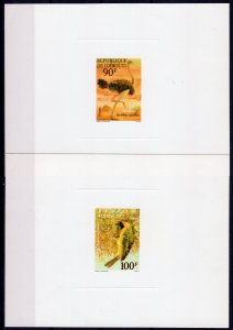 Djibouti 1977 Sc#462/463 Weaver Bird-Ostrich DELUXE Souvenir Sheets (2) MNH