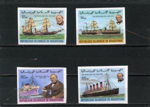 MAURITANIA 1979 Sc#415-418 SHIPS SET OF 4 STAMPS IMPERF. MNH 