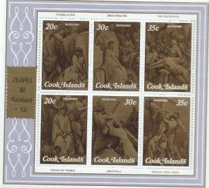Cook Islands #553 ZEAPEX '80 Paintings S/S  (MNH) CV3.00