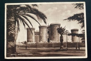 1950 Gibraltar RPPC postcard Cover To Brooklyn NY Usa Maschio Angioino Napoli