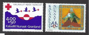 Greenland SC B17-B18 MNH VF....Fill a Great Spot!