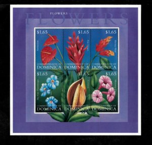 Dominica 2000 - Flowers - Sheet of 6 Stamps - Scott #2207 - MNH