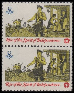 US 1479 Spirit of Independence Drummer 8c vert pair (2 stamps) MNH 1973