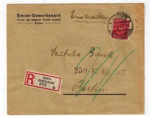 Germany cover Deutsche Bank 1922 181 (181a)