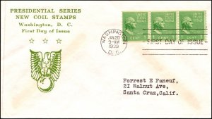 Scott 839 1 Cent Washington Espenshade FDC Typed Address Planty 839-71