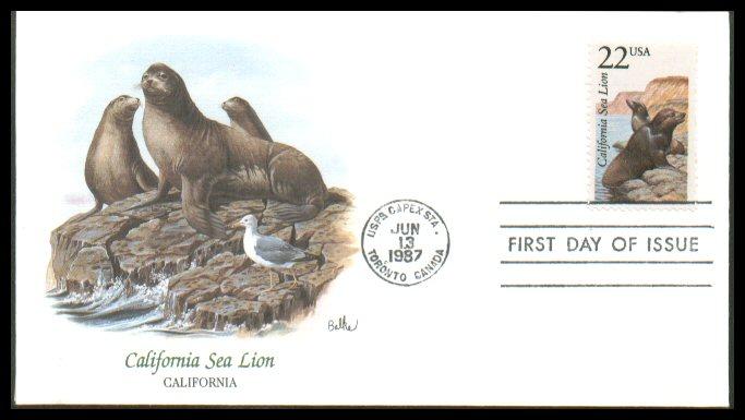 #2329 CA Sea Lion Wildlife Fleetwood FDC