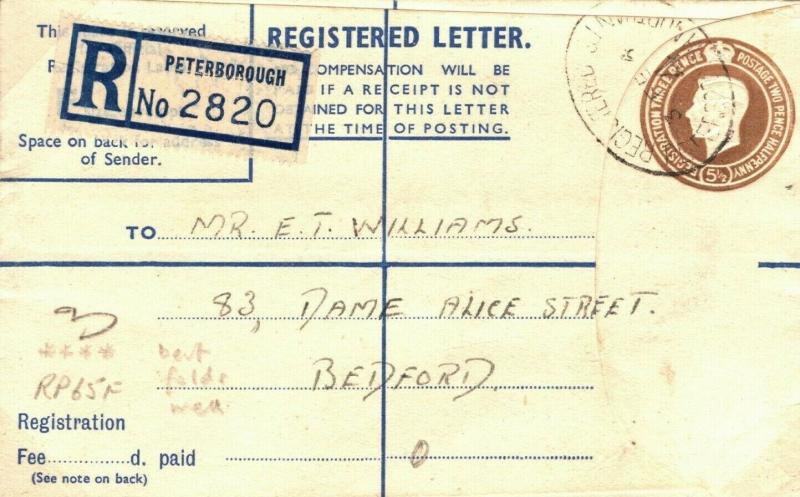 GB Yorks Peterborough REGISTERED Bedford RP65F 1940s {samwells-covers} E219