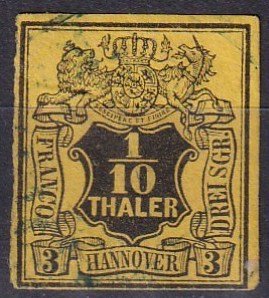 Hanover #6  F-VF Used CV $60.00 (Z6776)