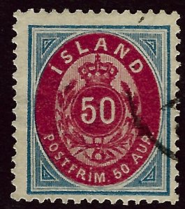 Iceland SC#19 Used F-VF SCV$100.00...Would fill a great Spot!