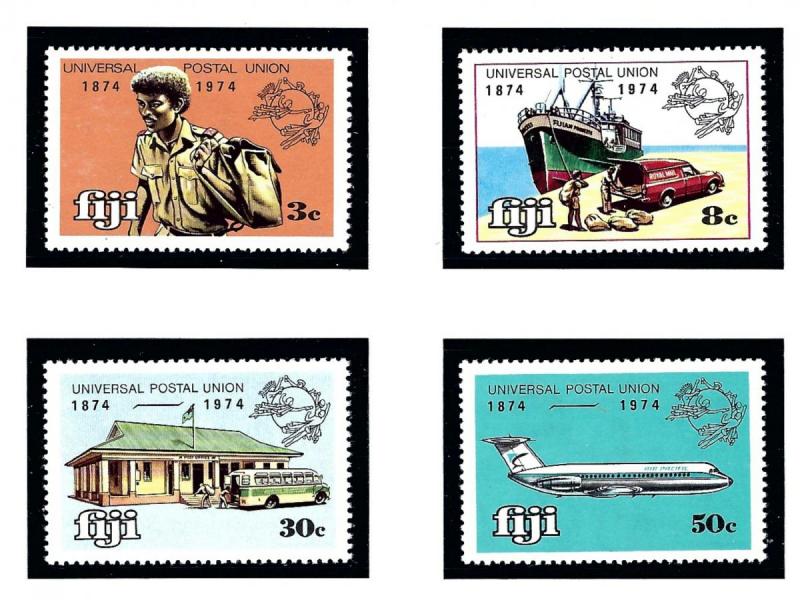 Fiji 347-50 MNH 1974 UPU Centenary