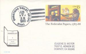 United States Oregon Christmas Valley CPO 97641, USPS 1989 4-bar  Postal Card...