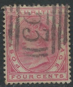 Mauritius 1885 - 4c Victoria - SG105 used