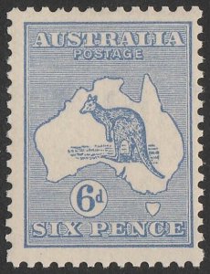 AUSTRALIA 1915 Kangaroo 6d 2nd wmk. MNH **. SG 26. ACSC 18A cat $2250.