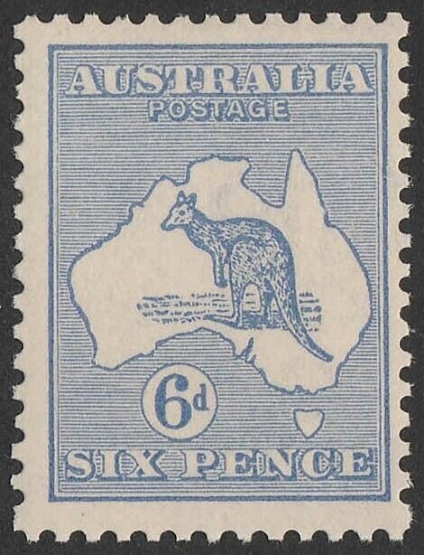 AUSTRALIA 1915 Kangaroo 6d 2nd wmk. MNH **. SG 26. ACSC 18A cat $2250.