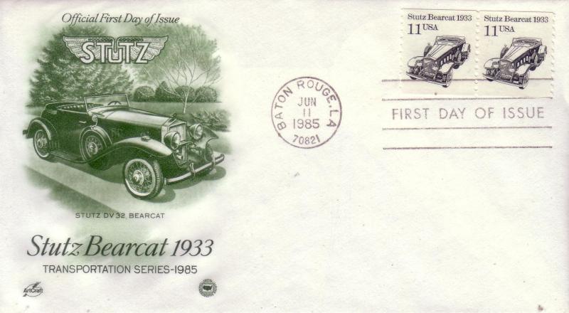 US FDC Sc.# 2131 Stutz Bearcat 1933 x2 Artcraft L534