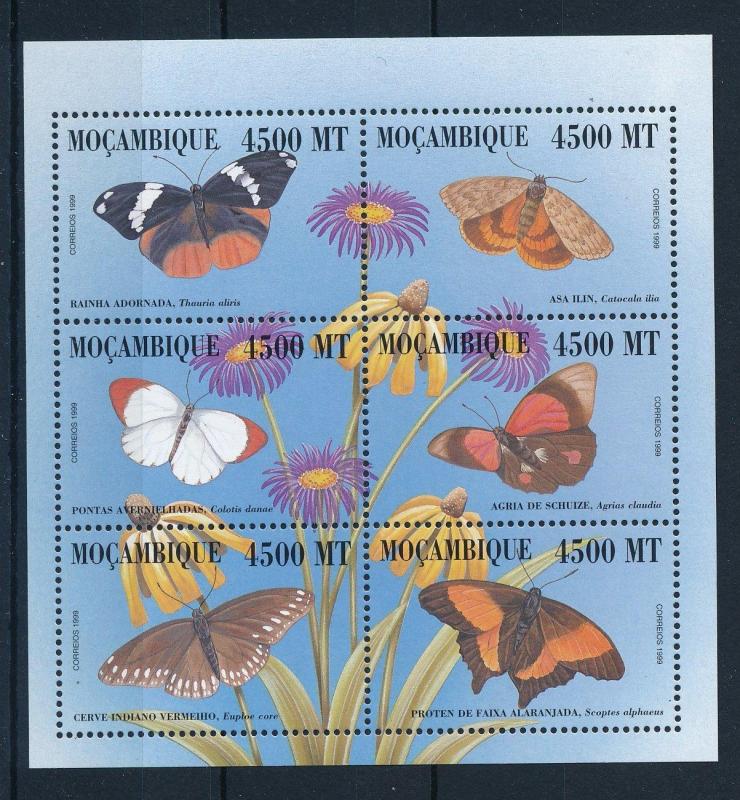 [31928] Mozambique 2000 Butterflies Schmetterlingen Papillons  MNH Sheet