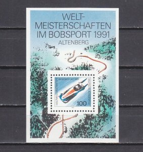 Germany, Scott cat. 1626. Bobsled Championship s/sheet. ^