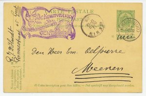 Illustrated card / Hand stamp Belgium 1909 Art Friends of the Dutch theater