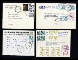 16 Lions Club of Brazil Covers to Oakbrook, IL USA dated 1976 to 1977