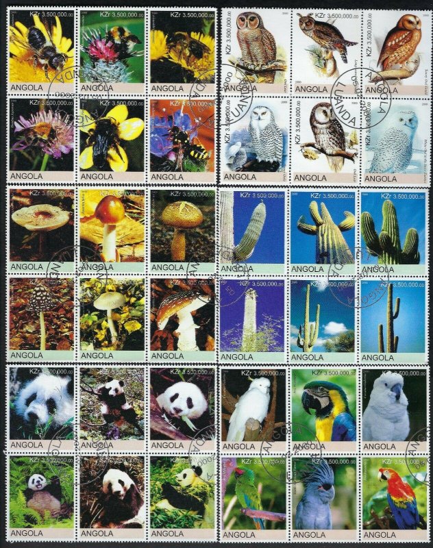 132 Different Angola Pictoral Stamps - Many Topical