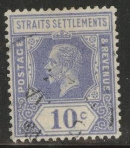 Straits Settlements Scott 190 Used Wmk 4 type 1