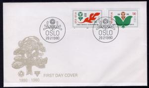 Norway 757-758 U/A FDC