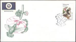 #1975 Minnesota Birds - Flowers Bittings FDC