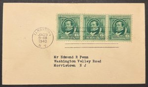 WASHINGTON IRVING #859 JAN 29 1940 TARRYTOWN NY FIRST DAY COVER (FDC) BX5