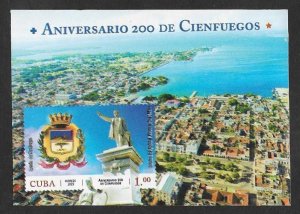 SE)2019 CUBA, 200TH ANNIVERSARY OF CINFUEGOS 1P, IMPERFORATED SS, MNH