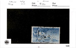 Ireland, Postage Stamp, #C2 Used, 1949 Airmail, Lough Derg (AB)