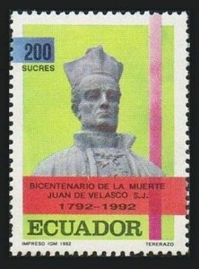 Ecuador 1298,MNH.Michel 2224. Father Juan de Velasco,200th death Ann.1992.