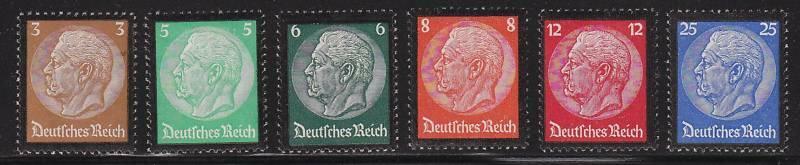 Germany 436 - 441  VF-NH-OG scv $ 120 ! see pic !