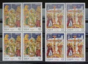 2013 SERBIA - 'EASTER' - COMPLETE SET (MNH)-BLOCKS OF 4 R! serbien yugoslavia J