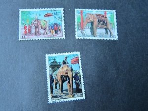 Laos 1994 Sc 1192-1194 Elephant set FU